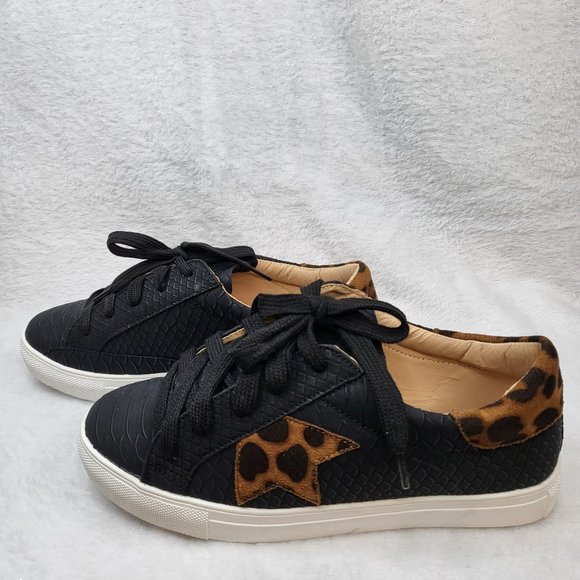 Low Top Sneakers With Black Snake Skin Design** - Picture 2 of 8